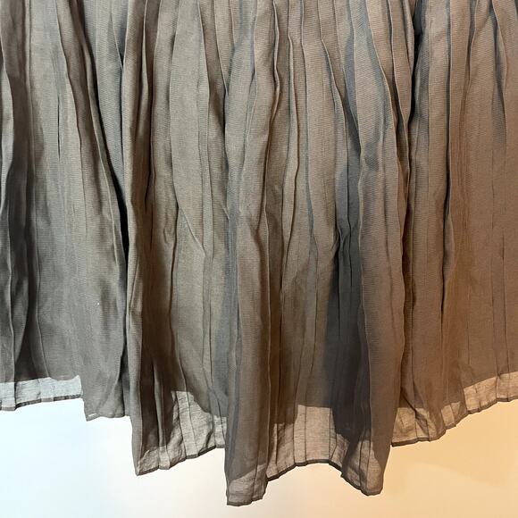 J. Crew Silk Blend Pleated Ruffled Mini Skirt in Gray Women's Size 6 EUC - Picture 5 of 12